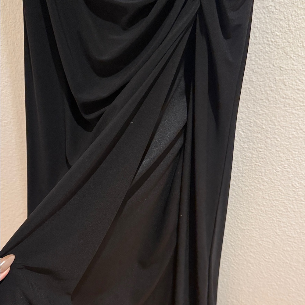 Xscape Black Strapless Ruffle Dress - Picture 6 of 10